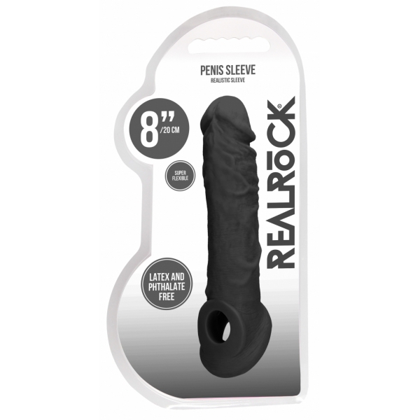 Realrock Curve Penismanschette 17 x 4.5cm Schwarz