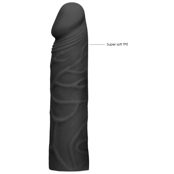 Realrock Penis Sleeve 17 x 4cm Zwart