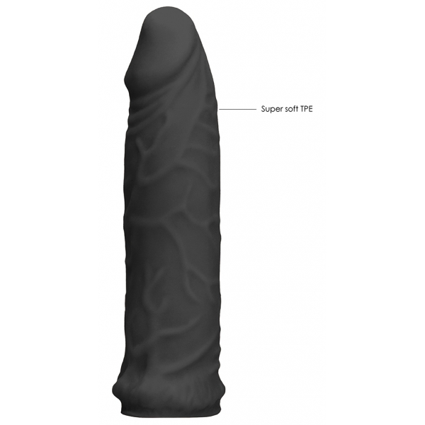 Funda para el pene Realrock 16 x 4cm Negro