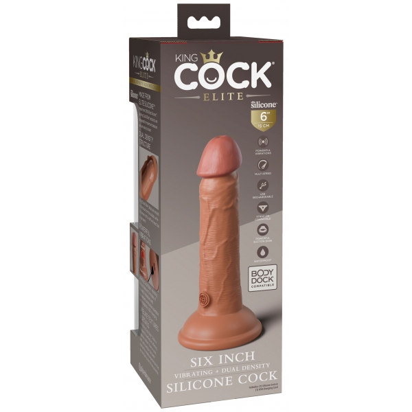 Consolador vibrador 2Density Six - 15,5 x 4cm Latino