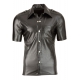 LEO shirt imitation leather Black