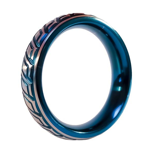 Cockring in metallo Blue Wave