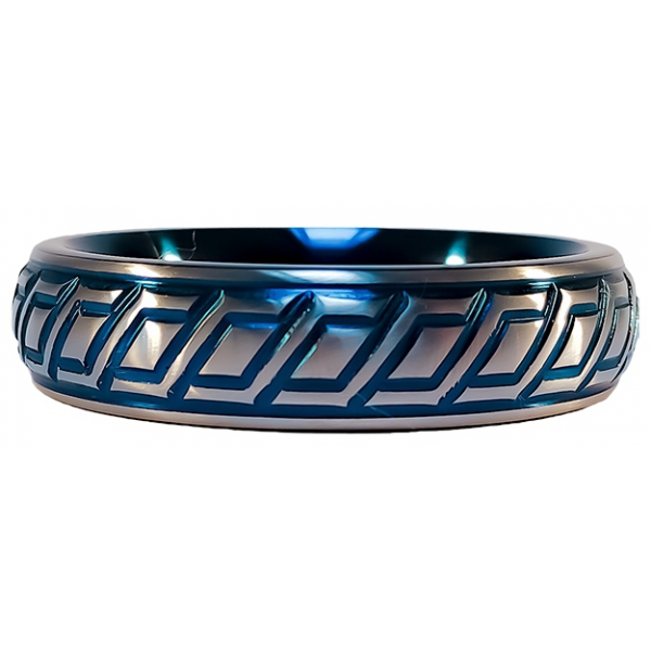 Blue Wave metalen cockring