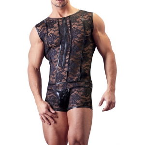 Svenjoyment LACE FLOWER Lace Body Negro