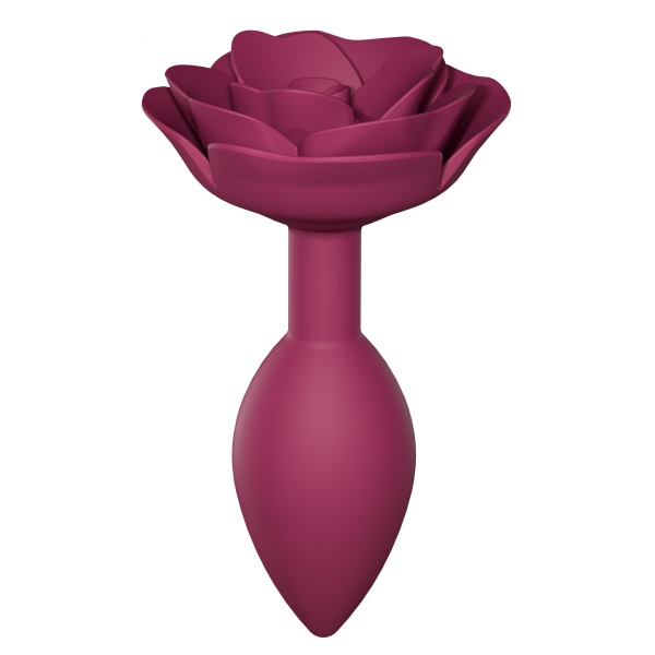 Jóia ficha anal Rosas Abertas M 8 x 3,3cm Rosa