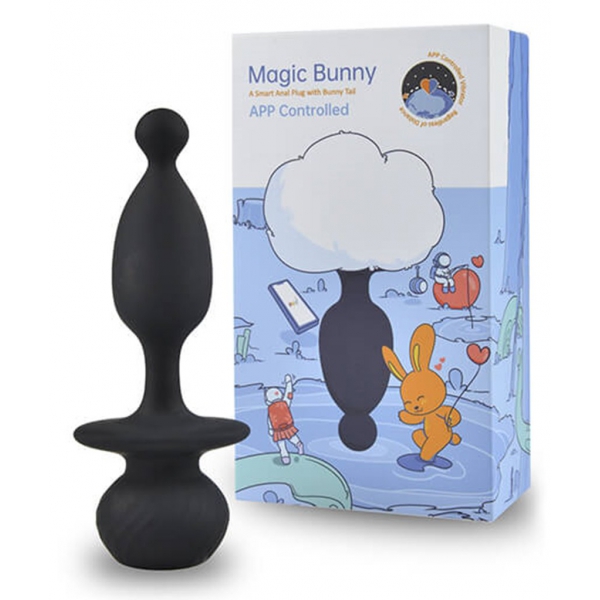 Plug vibrante Magic Bunny Tail 9 x 2,9 cm