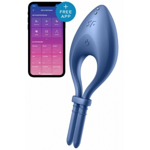 Satisfyer Bullseye Satisfyer Connected Cockring vibrante blu