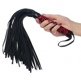 Martinet Whip Me Baby 38cm Noir-Rouge