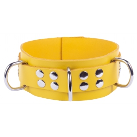 Collar de cuero ultra amarillo