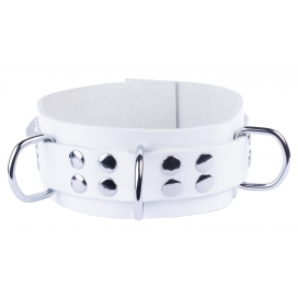 Collar de cuero ultra blanco