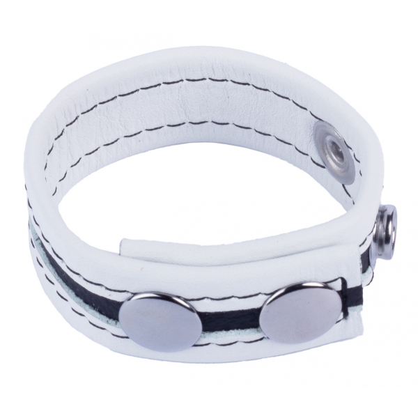 Leather Cockring Tippy White