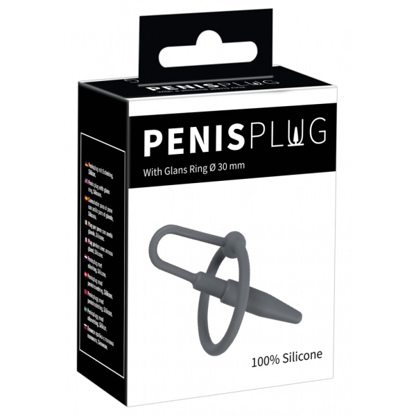 Plug del pene in silicone con anello 5.5cm - Diametro 8mm