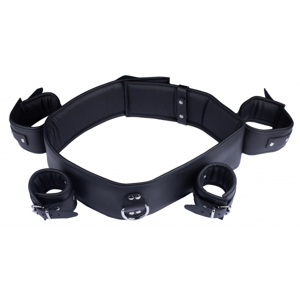 Leather arm/wrist and chest restraints