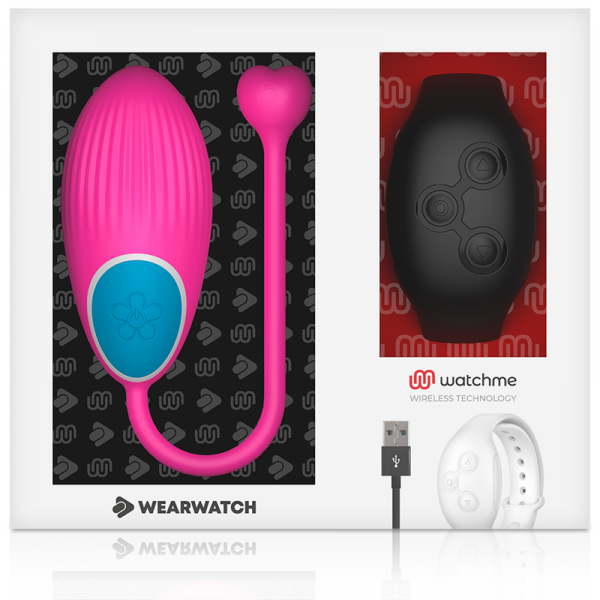 Wireless Vibrating Egg Watch 7.5 x 3.5cm Pink