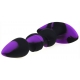 Three Pal Silicone Plug 15 x 3.2cm Black-Purple