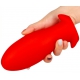 Plug en silicone SAURUS EGG M 12 x 5.3cm Rouge