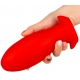 Saurus Egg XL Plug de Silicone 16,5 x 7,3cm Vermelho