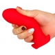 Plug en silicone SAURUS EGG XL 16.5 x 7.3cm Rouge