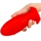 Plug en silicone SAURUS EGG XXL 18.5 x 8.3cm Rouge