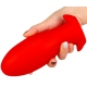 Tampão de silicone Ovo de Saurus XXL 18,5 x 8,3 cm Vermelho