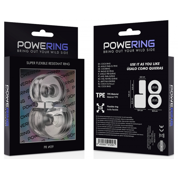 POWERING SUPER FLEXIBLE RESISTANT RING DOUBLE PR09 CLEAR