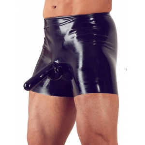 The Latex Collection Calzoncillos de látex con fundas para el pene y el ano