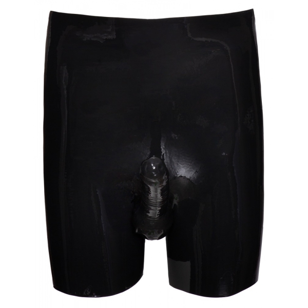 Latex boxershorts met penis en anale omhulsels