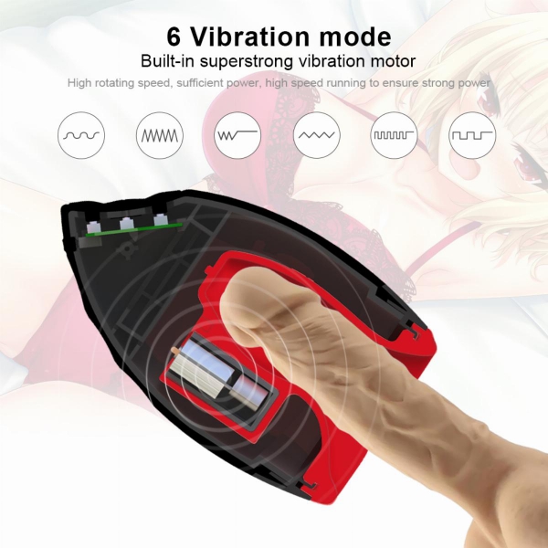 Oral Chiven Vibrerende Masturbator 6 Vibraties