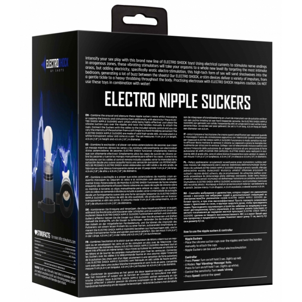 Bi-Polar Electro Nipple Suckers - Transparent