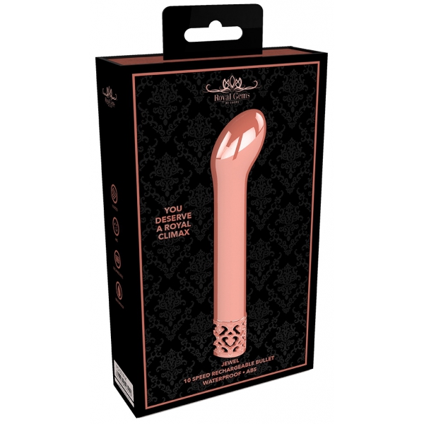 Mini Jóia Vibro Real 12cm Ouro Rosa