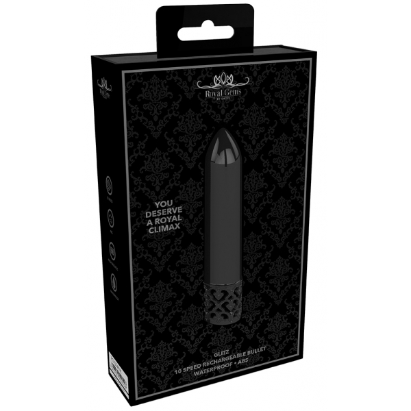 Mini Vibro Glitz 8,7 cm nero