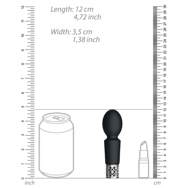 Mini Toverstok BRILLIANT 12cm Zwart