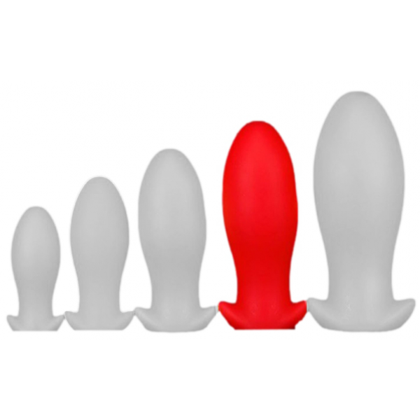 Plug silicone Saurus Egg XL 16.5 x 7.3cm Rouge