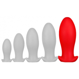 EggPlay Plug en silicone SAURUS EGG XXL 18.5 x 8.3cm Rouge