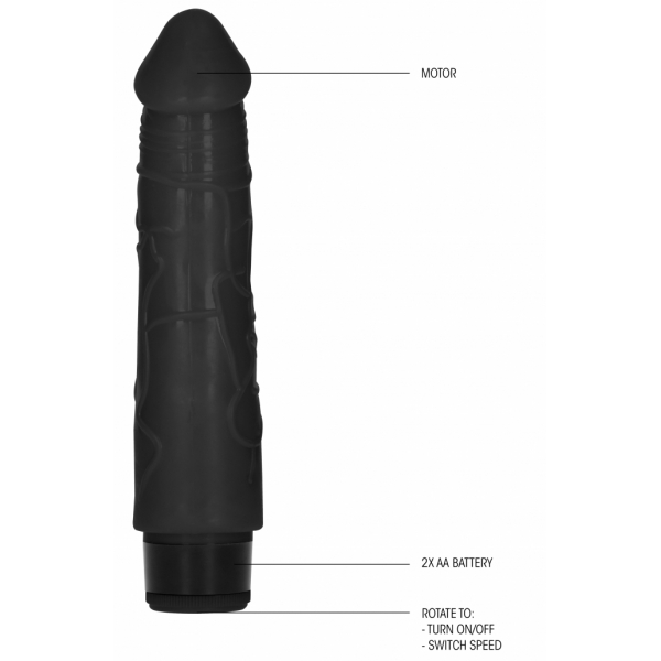 Consolador Vibe Consolador vibrador grueso 17 x 4,2cm Negro