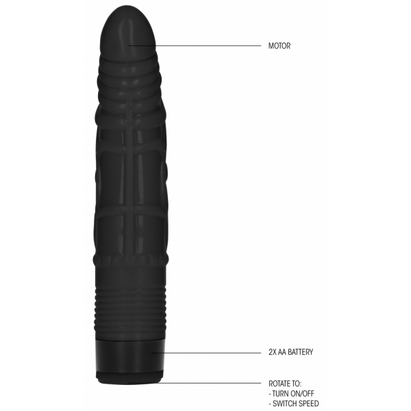 Dildo Vibe Slight vibrating dildo 16 x 3.8cm Black
