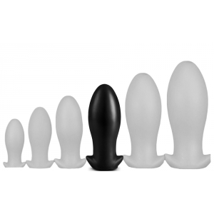 EggPlay Dragon Egg Soft Silicone Butt Plug NOIR XL