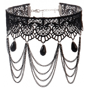 Joy Jewels Triple Lace Neckholder Schwarz