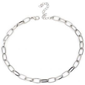 Hollow Ring Silver Necklace