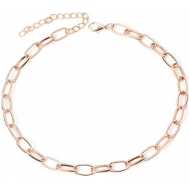 Hollow Ring Metal Necklace PINK