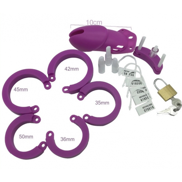 Silikon-Keuschheitsgürtel Bran 9 x 3cm Violett