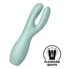 Stimolatore clitorideo Threesome Satisfyer 14 cm verde