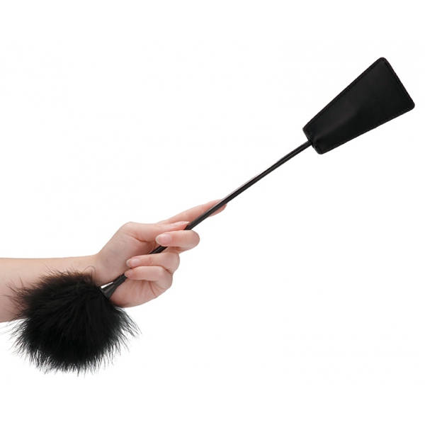 Ouch Whip and Duster 43cm Black