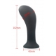 Inflatable vibrating plug Curve 10 x 3.2cm