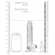 7" / 18 cm Realistic Dildo With Balls - Transparent