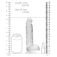 Dildo Crystal Clear 16 x 4cm Transparent