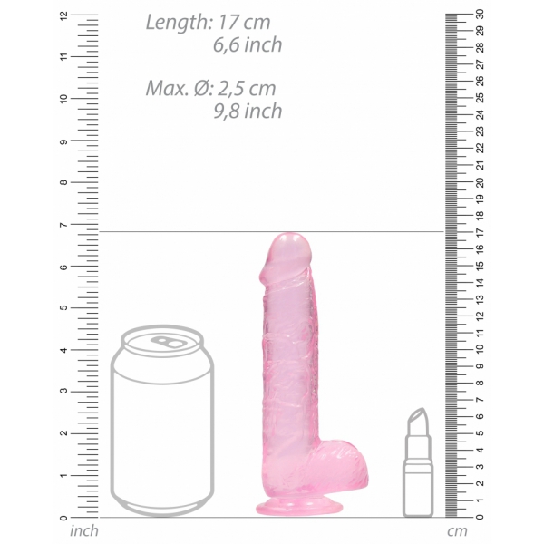 Crystal Clear Dildo 12 x 3cm Pink