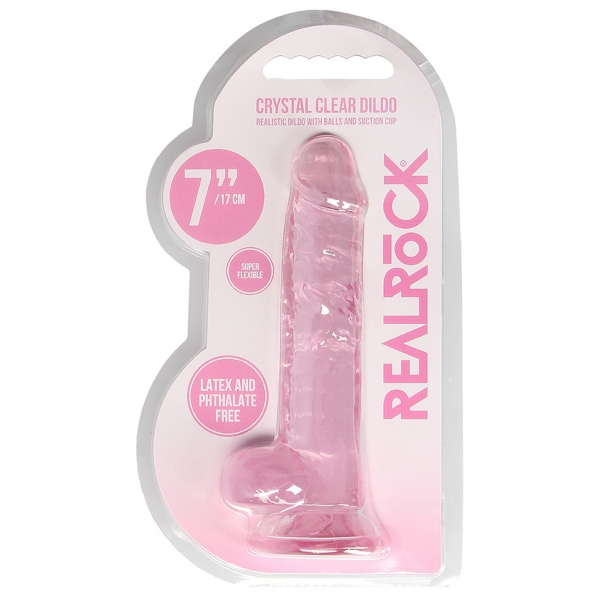 Kristalheldere Dildo 14 x 3.5cm Roze