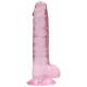 7" / 18 cm Realistic Dildo With Balls - Pink