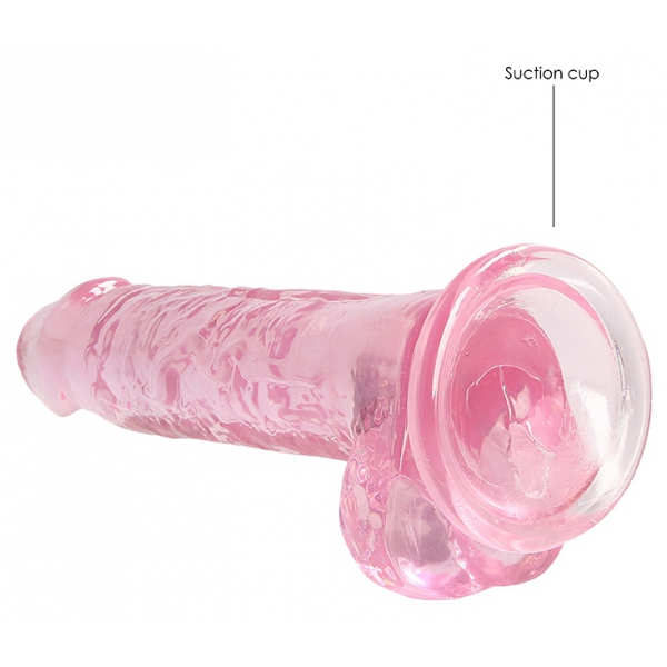 Dildo Crystal Clear 14 x 3.5cm Pink